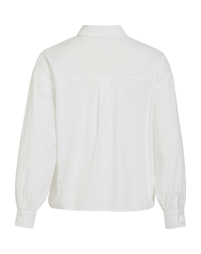  Vila - VIKima L/S Lace Skjorte - Snow White